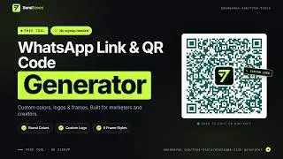 Free WhatsApp Link Generator & Custom QR Code in 90 Sec | SendSeven