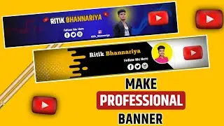 How To Make Professional YouTube banner On mobile | Youtube Banner Kaise Banaye 2023