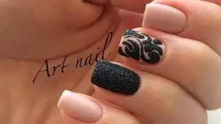 Маникюр Бархатный Песок! Дизайн Ногтей Гель-лаком и блестками! Nail Art Designs