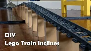 Make Lego Train Track Wooden Inclines Bridge DIY