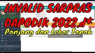 CARA ATASI INVALID SARPRAS PANJANG DAN LEBAR TANAH DAPODIK 2022 d