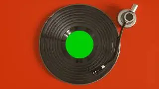 Cd Player Green Screen || SPINNING RECORD ||  rotate disk/cd green screen || Album cover animation