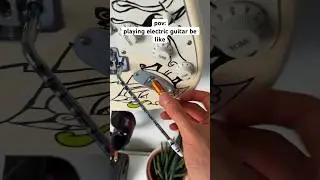 Playing electric guitar be like