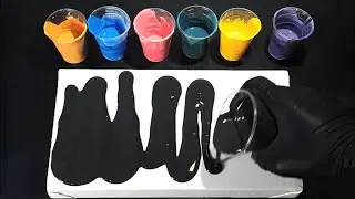 testing Amazing Acrylic pouring abstract art technique Tutorial for beginners | Fluid Art Pouring