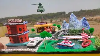 Means of transport | mode of transport | types of transport easy model making video | school project
