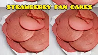 STRAWBERRY PAN CAKES #Pancakes #mfalh #food