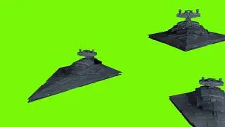 Star Wars Imperial Star Destroyer C4D Cinema 4D model - green screen