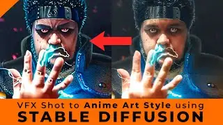 VFX shot to anime art style using Stable Diffusion 1.5 Automatic1111 | Blender 3D | After Effects