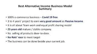 Best Alternative Income Opportunity