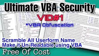 Ultimate VBA Security Part # 1 | VBA to make all Userform Name Un-Readable