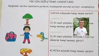 2.sınıf matematik Yer yön değiştirme hareketleri, uzamsal ilişkiler 