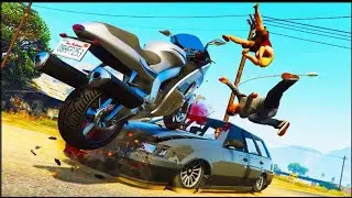 Bike Accidents GTA 5 ONLINE Exhaust LIVE