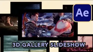 3d picture gallery slideshow in after effects