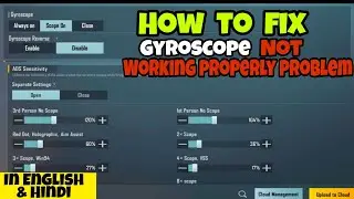 How to fix Gyroscope not working properly problem - BGMI & Pubg Mobile  (In Hindi and English)