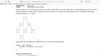 Building Java Programs Ch 17 Exercise 17.1 countLeftNodes