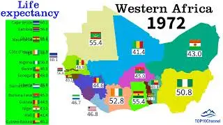 Life expectancy (years) of Western African countries in 300 years (1800 - 2100)| TOP 10 Channel