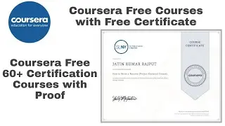 Coursera Free Certification Course with Proof | 60+ Free Courses with Full Details | JKR Updates
