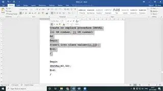 PL SQL Procedure   for Insertion into a table