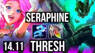 SERAPHINE & Ashe vs THRESH & Jinx (SUP) | 3/1/17, 73% winrate | KR Grandmaster | 14.11