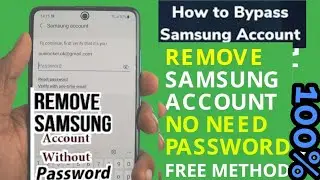 How Remove Samsung Account in 2022 | Remove Samsung Account In All new Samsung Phones