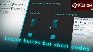 Lesson button ON/OFF but short codes Clickteam Fusion 2.5