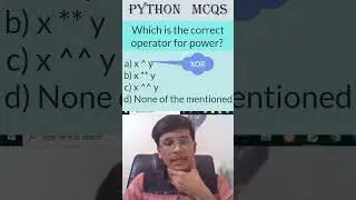 Quick Python Multiple Choice Question | 1-Minute Python Shorts #infytqmcq #infytq  #pythonmcqs