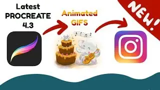 Import your layered photoshop files and make animated gif in PROCREATE 4.3 in 2019!