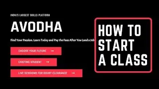 How to Start a Class in Avodha ? | How to login and start classes ? | #74