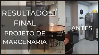 TOUR RESULTADO FINAL DE BARZINHO E BANCADA EM LACA PRETA NA COZINHA DO APÊ
