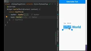 Selectable Text in flutter