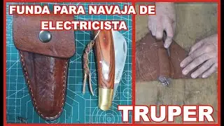Funda de cuero para navaja de electricista truper
