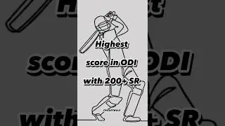 Highest score in ODI with 200+ SR #shorts #icc #viral #cricket #ytshorts #score #shortvideo #ytshort