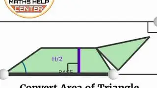 Area of triangle || area of parallelogram || geometry || convert area of triangle to parallelogram