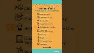 HOLIDAYS OF OCTOBER