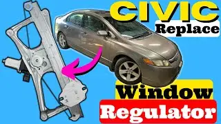 Honda Civic How to Replace Window Regulator 2006 2007 2008 2009 2010 2011 Replacement Install <script data-cfasync=