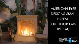 American Fyre Designs Small Firefall Outdoor Gas Fireplace