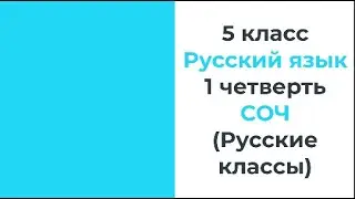 5 класс Русский язык 1-четверть СОЧ Русские классы