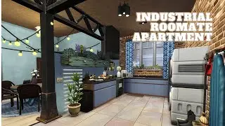 industrial apartment for roommates // the sims 4 speed build