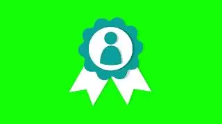 Business badge icon green screen | animated icon green screen
