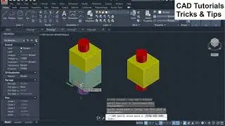 Intersect command Autocad, Intersect Solids, Regions, Boolean operation,Intersect surfaces,Intersect