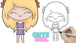 💛  Hur man ritar en söt tjej LÄTT - Kawaii docka tumblr
