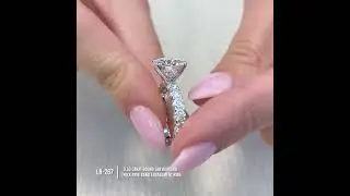 3.53 carat Round Lab Diamond U-Shape Band Ring