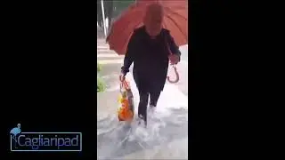 Violento acquazzone a Sassari: città invasa dall’acqua