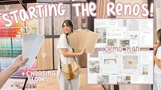 RENOVATING OUR FIXER UPPER 🏠 floor shopping, paint samples & starting demos!