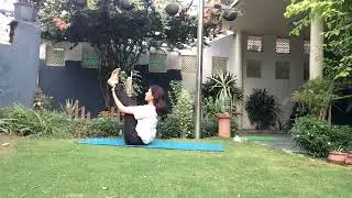 Pre- International yoga day | ‘yoga for self and society’| boat pose |