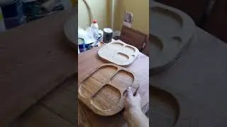 тарелка для стейков из дуба менажница