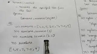 Python: Built in List Methods