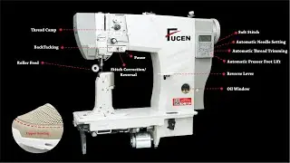 FC-1591: Computerized Top/Bottom Roller Feed Post Bed Sewing Machine