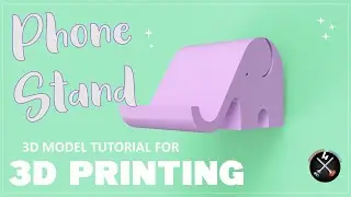 PHONE STAND FOR 3D PRINTING - 3D model tutorial  -  Elephant -Autodesk Inventor