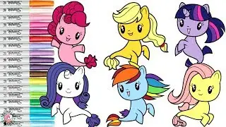 My Little Pony Cutie Mark Crew Coloring Book Compilation Seaponies MLP Rainbow Dash Applejack